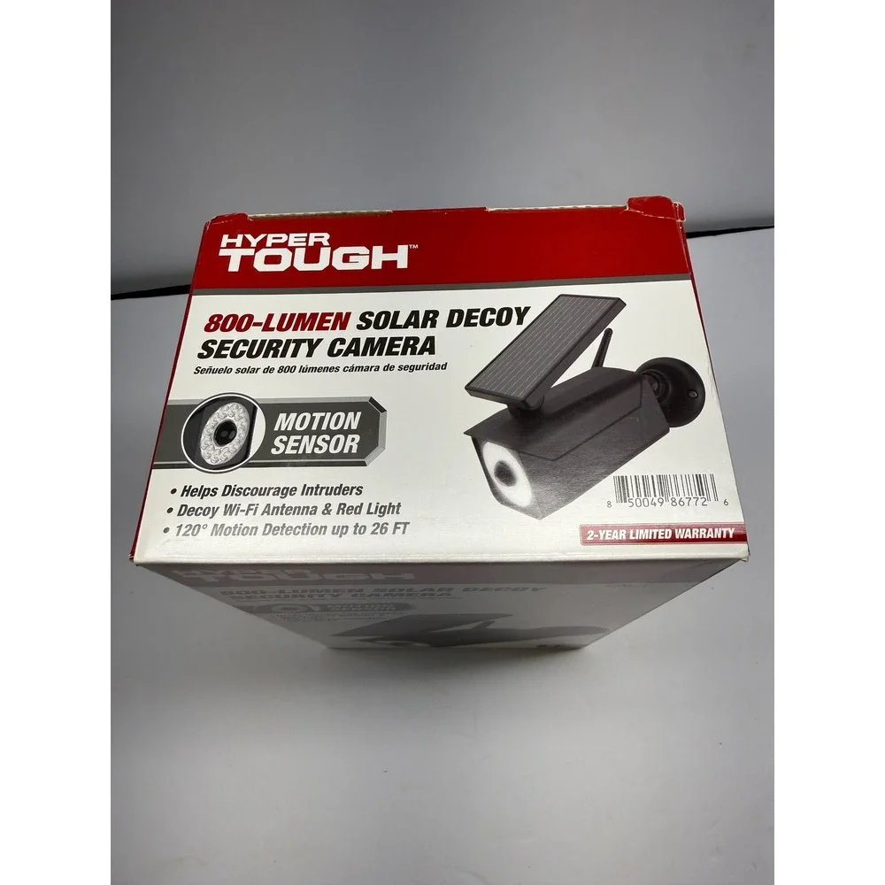 Hyper Tough 800-Lumen Solar Decoy Security Camera Black FSI 80-8566-800